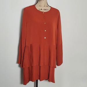 Refka burnt orange tunic top nwt size 14